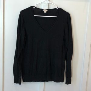 J. Crew Factory Black V-neck Sweater